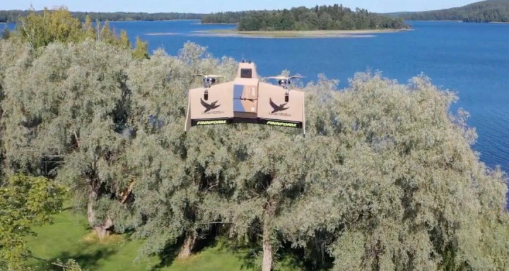 芬蘭一公司正準(zhǔn)備向湖島居民提供無人機送報服務(wù)(圖1)