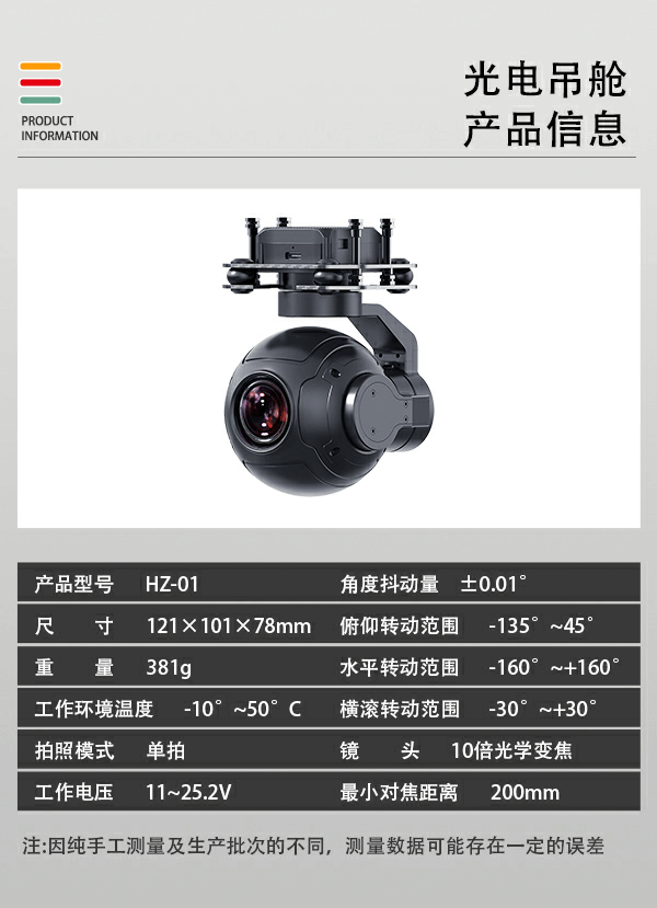 無人機(jī)光電吊艙HZ-01型(圖2)